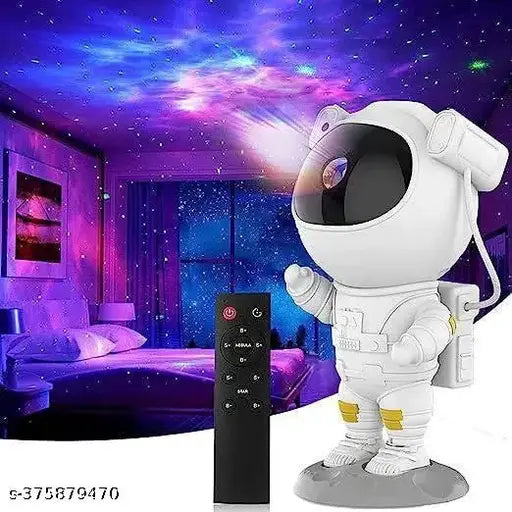 Missfox Galaxy Astronaut Space Star Projector Light Nebula 360? Adjustable Head Night Lamp (22.5 cm, White)