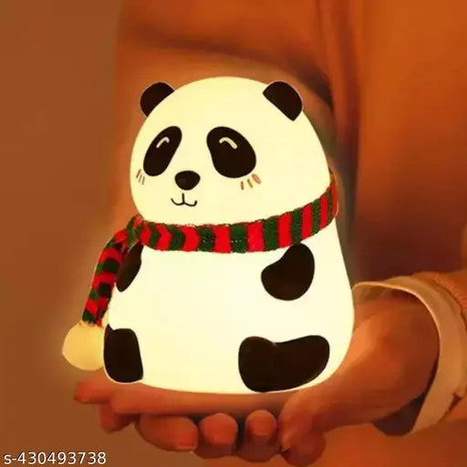 AZANIA-Siliconee Panda Touch Lamp Night Light for Kids Squishy Nightlight Lamp Cute Stuff Kawaii Aesthetic Baby Room Decor with 7 multicolur (Panda)