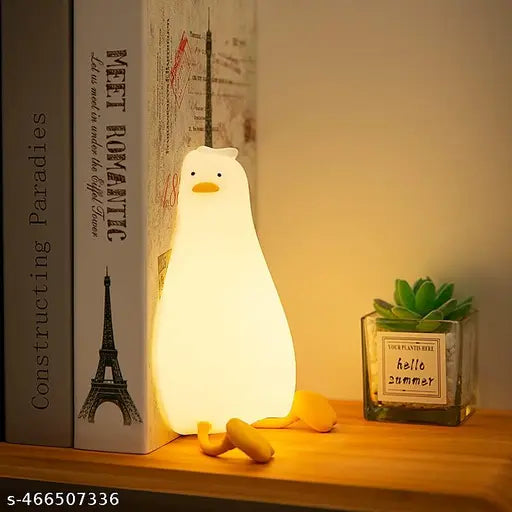 STREAKIST Silicone Lazy Duck Touch Lamp Night Light for Kids Gifts for Teen Girls Boys Women Nightlight Lamp Cute Aesthetic Baby Room Decor Gifts for Girlfreinds Item with 7 multicolur (Lazy Duck)